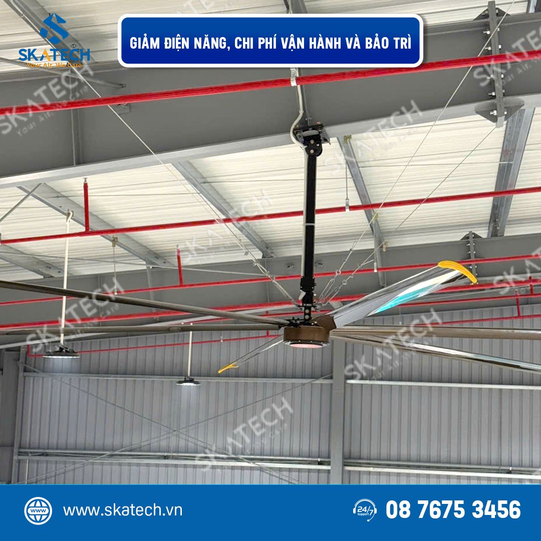 ĐÁNH BAY KHÍ NÓNG TÙ ĐỌNG VỚI QUẠT TRẦN SẢI CÁNH DÀI