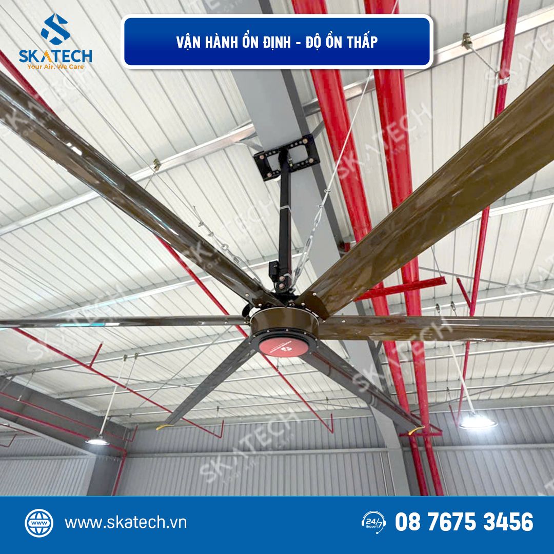 ĐÁNH BAY KHÍ NÓNG TÙ ĐỌNG VỚI QUẠT TRẦN SẢI CÁNH DÀI