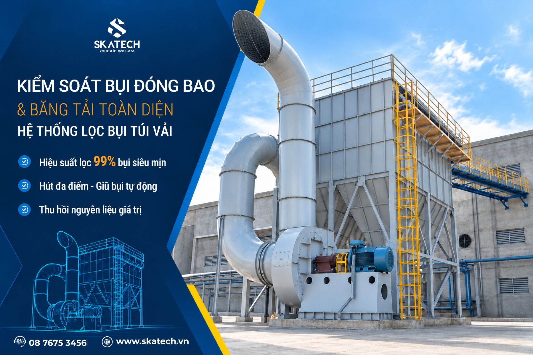 Xử lý bụi và khí thải ngành hóa chất và phân bón