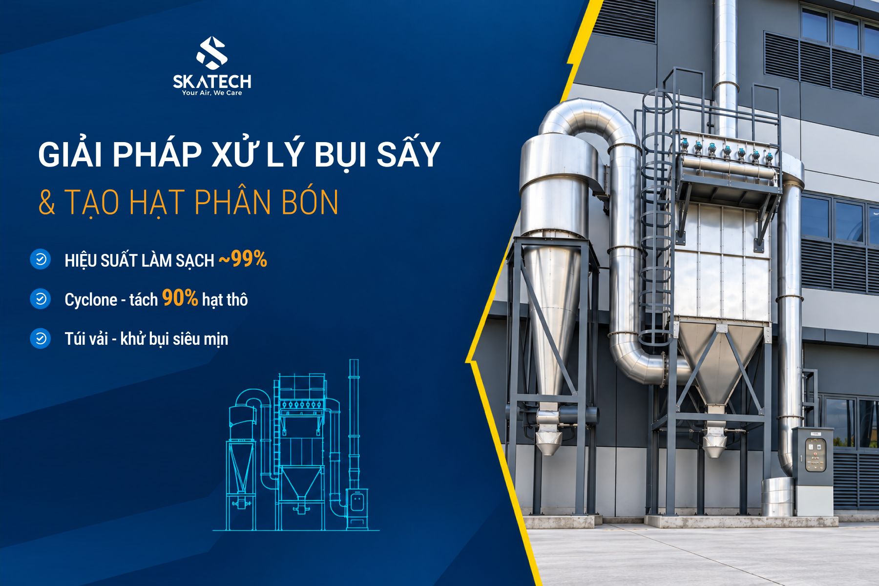 Xử lý bụi và khí thải ngành hóa chất và phân bón