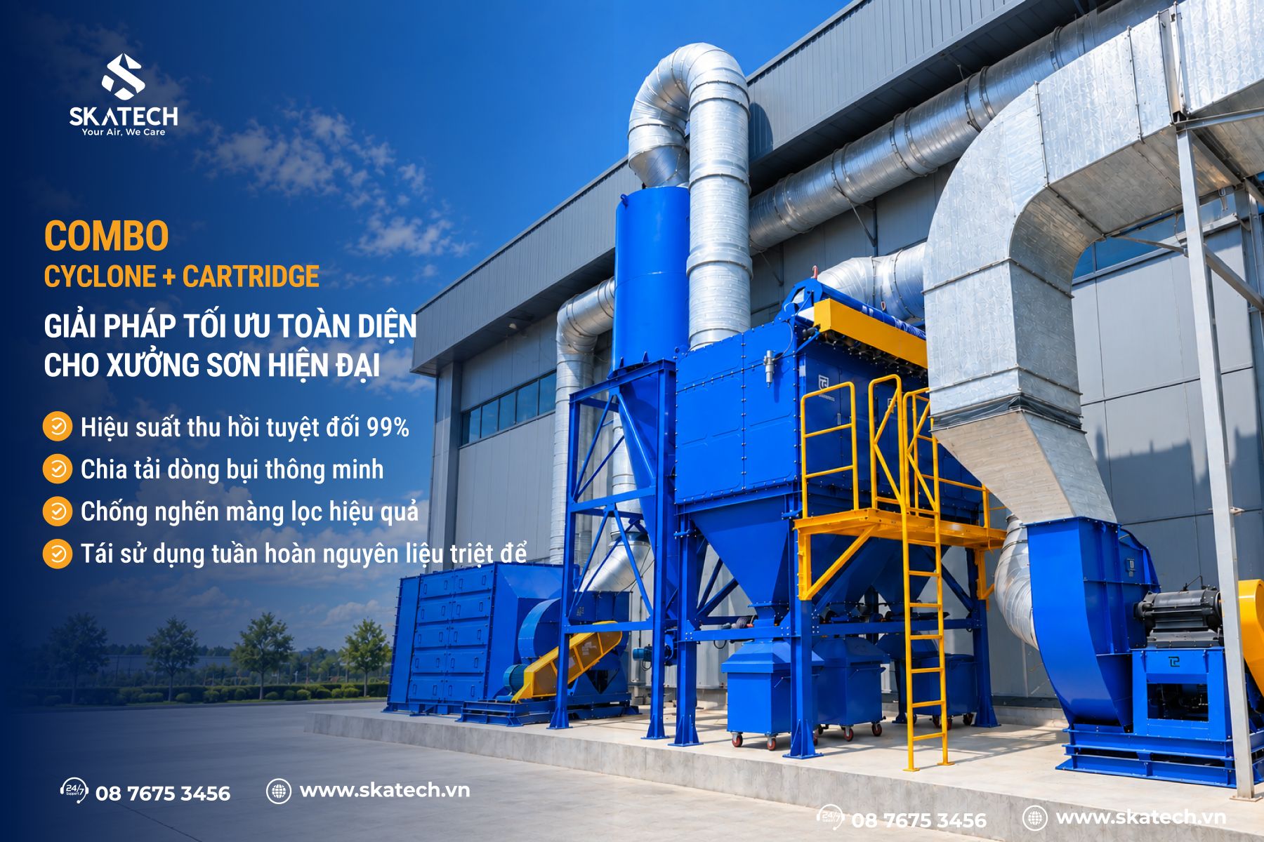 xử lý bụi sơn tĩnh điện